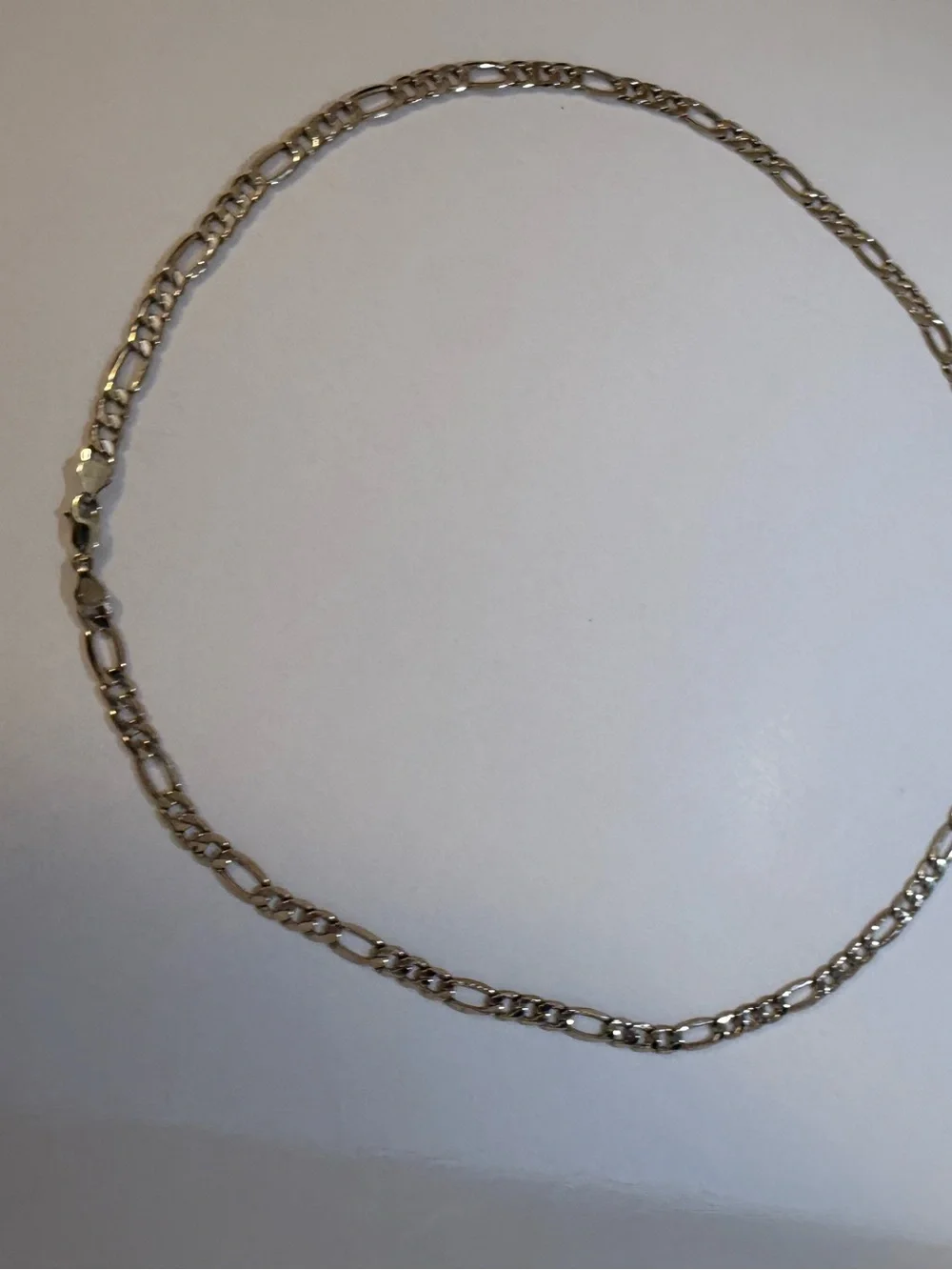 Authentic Solid 14K Yellow Gold Aurafin Italy Figaro Link Chain Necklace 20